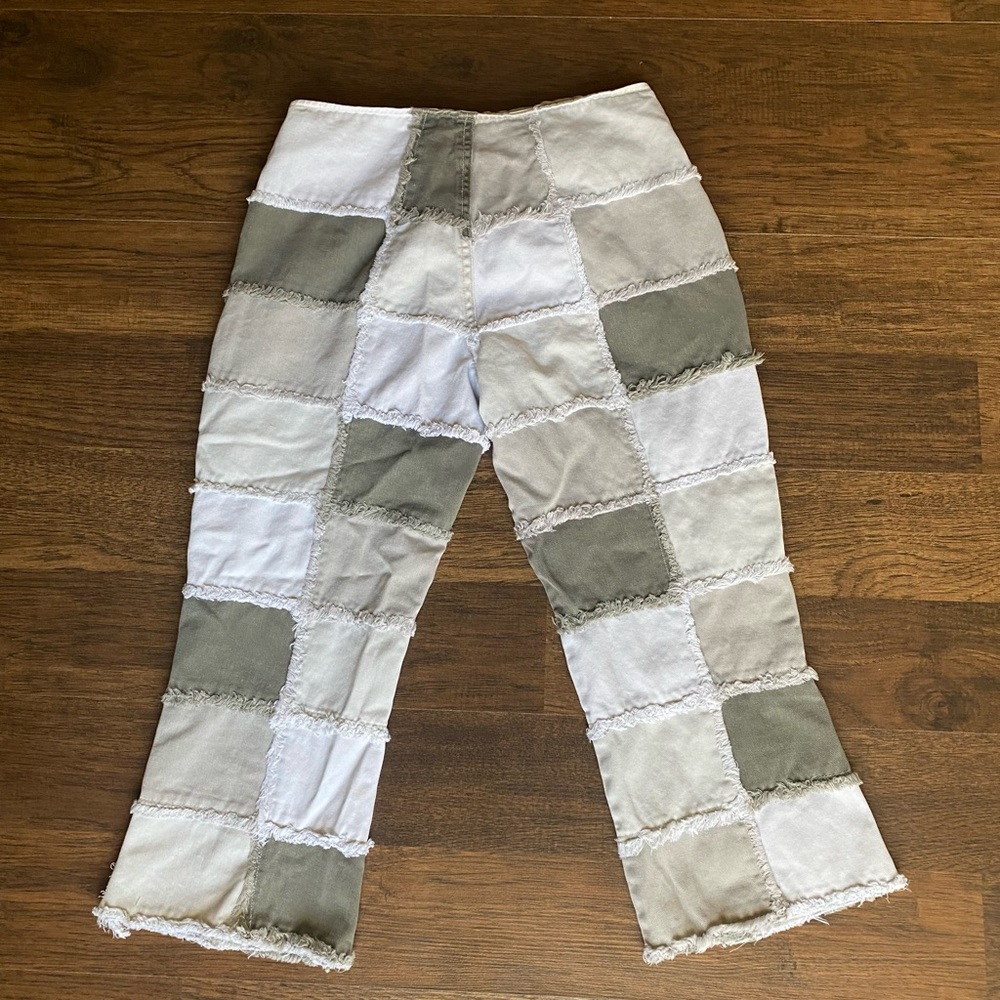 Vintage Zana Di Patchwork flare Low Rise pants
